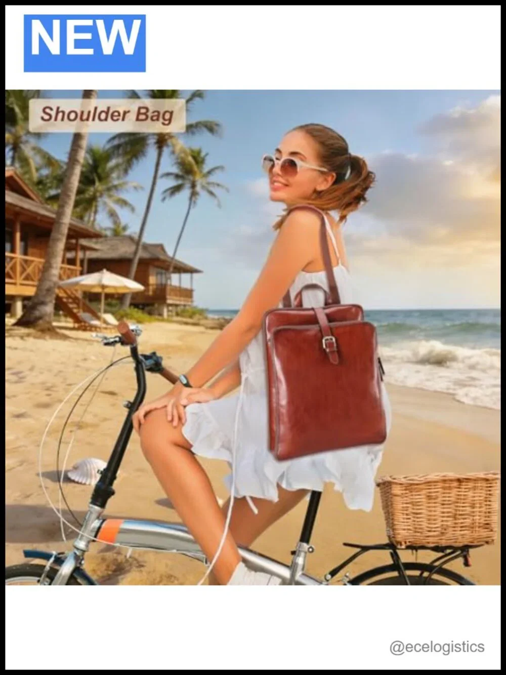 Italian Full Grain Leather Convertible Backpack Purse Laptop Travel
